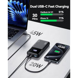 Power Bank, 20000Mah 65W Compact Usb C Laptop Portable Charger, Pd Qc Fast Charging 3-Output Battery Pack, Travel Charger For Laptop Macbook Ipad Tablet Steam Deck Iphone 16 15 Samsung S22