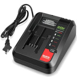 Battery Charger For Porter Cable 20V Max Lithium Battery Pcc685Lp Pcc680L Pcc692L Pcc699L And Black Decker 20V Battery Lbxr20 Lbx4020