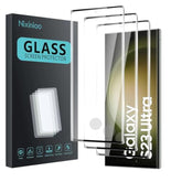 3 Pack Tempered Glass Screen Protector For Samsung Galaxy S23 Ultra, Anti-Fingerprint, 9H Hardness, Scratch Resistant, 3D Curved Tempered Glass Film, Hd Clear