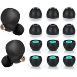 Silicone Ear Tips Replacement For Sony Xba Mdr Wf Earphones, Compatible With Wf-1000Xm5,1000Xm4,1000Xm3 Earbuds Tips Eartips Ear Caps, Fit In Case, M Size 6 Pairs,Silicone Black/Medium
