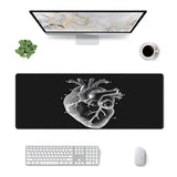 Large Mouse Pad Xxl, Heart Anatomical Cardiologist Doctor Gaming Mouse Pad, Big Desk Mat With Stitched Edges Mousepad For Gaming Keyboard Computer Laptop Office, 31.5'' X12''