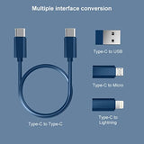 Usb Adapter, Micro Usb Charging Cable With Usb C Lighting Adapter, Lighting To