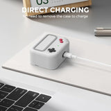 Beats Studio Buds Case - Retro Design Protective Case Cover With Keychain Compatible With Beats Studio Buds 2021 & Buds+ Plus 2023 (Light Grey)