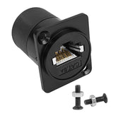 Rj45 Panel Mount Adapter Shielded Rj45 8P8C Female To Female Network Connector