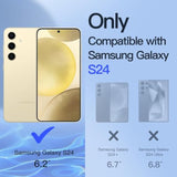JETech Privacy Screen Protector for Samsung Galaxy S24 5G 6.2-Inch, Anti-Spy Tempered Glass Film, Fingerprint ID Compatible, 2-Pack
