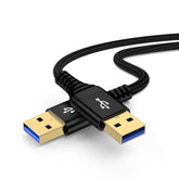 Usb To Usb Cable,10Ft High Speed Usb3.0 Cable Male To Male Usba To Usba Cord Double Sided Type A To A Data Transfer Cord For External Hard Driver,Laptop Cooler,Dvd Player,Tv,Monitor,Printer,Set Up Box