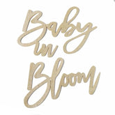 Champagne Baby In Bloom Sign - Large Glitter Baby Shower Felt Banner Letters For Baby Shower Arch Backdrop Gender Reveal Girl Or Boy Theme Pregnancy Announcement Party Wall Decorations