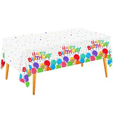 Birthday Disposable Tablecloth, Plastic Table Cover For Kid’S Birthday Party, 54”X108”, 3 Pcs