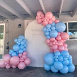 Pink & Blue Balloon Arch Kit Metallic Balloons for Gender Reveal, Baby Shower, Party Decor