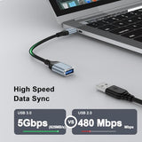 USB C to USB 3.0 Adapter, Type C Male to USB A Female OTG Cable Adapter for iPhone 17e/17 Pro Max/Air/16e/16/16 Pro/16 Plus/15/15 Pro Max/MacBook