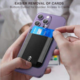 Mag-Safe Wallet Folding Magnetic Card Holder For The Back Of Iphone, N52 Stronger Magnetic Attraction Mag-Safe Wallet Case For Series Of Iphone 15/14/13/12 Pro And Promax,Black