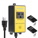 220V Automatic Remote Vacuum Switch, Wireless Outlet For High Power Dust Collector Tools, 5S/10S Delay Off Autoswitch,20A/60Hz/3600W