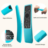 2 Pack Remote Cover For Samsung, Silicone Protective Case For Samsung Smart Tv Remote Controller Bn59 Series Shockproof Anti-Slip Remote Case Glow In The Dark (Glow Green + Blue)