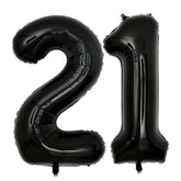 40inch Jumbo Black 21 number balloons for 21st Birthday Decorations helium balloons party supplies use them as Props for Photos (Black 21)