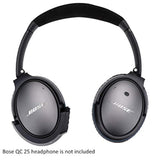Upgraded Aptx Wireless Bluetooth Adapter For Bose Quietcomfort Qc 25 Headphones With Mic/Volume Control, Black
