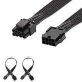 Eps 8 Pin Power Extension Cable, Atx Cpu 8 Pin Female To 8(4+4) Pin Male Eps Extension Cable For Motherboard (2 Pack), 12 Inch