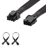 Eps 8 Pin Power Extension Cable, Atx Cpu 8 Pin Female To 8(4+4) Pin Male Eps Extension Cable For Motherboard (2 Pack), 12 Inch