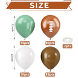 Football Balloons, 52 Pcs 12 Inch Brown Bean Green White Football Printed Balloons, Football Party Decorations For Football Boys Sports Rugby Baby Shower Birthday Game Football Party Decorations