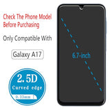 (2 Pack) Designed for Galaxy A17 5G Tempered Glass Screen Protector, Anti Scratch, Bubble Free