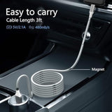 Magnetic Charging Cable,(3Ft) Super Organized Charging Magnetic Absorption Nano Data Cable For Phone 14 13 12 11/Xs/Xs Max/Xr/X/8/8 Plus/7/7 Plus/6S/6S Plus/6/6 Plus/Se/5S/5C/5/Pad/Pod