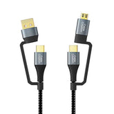 CableCreation USB C Charger Cable 6.6FT, 4 in 1 Multi USB C to USB C Fast Charging Cable, PD 3A Micro USB/Type C 480Mpbs Data Transfer Works for MacBook Pro, iPad, Galaxy S23 S23+ S22 and More, 2m