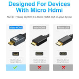 4K Micro Hdmi To Hdmi Cable 25Ft, High-Speed Full Hdmi To Micro Hdmi Braided C