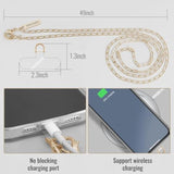 Phone Lanyard Crossbody Phone Chain Detachable Phone Strap With Metal Neck Phone Holder Phone Charm Lightweight Cell Phone Lanyard For Iphone Women Girls Travel Shopping Camp Walking
