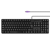 Mcsaite Wired Ps2 104 Keys Computer Keyboard With Stands,Black,Waterproof - Us