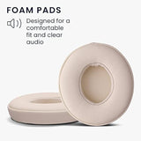 kwmobile Ear Pads Compatible with Beats Solo 2 Wireless/Solo 3 Wireless Earpads - 2X Replacement for Headphones - Beige