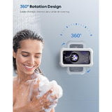 Shower Phone Holder Waterproof - 480° Rotatable Retractable Adjustable Shower Case Holder, Bathroom Wall Phone Mount Stand Water Proof Anti Fog Case, Accessories For 4-7" Cellphones