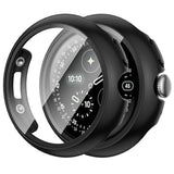 2-Pack Case with Screen Protector Compatible for Google Pixel Watch 4 (2025) 45mm, Direct Charging High Sensitivity Slim Bumper Protective Cover with