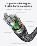 Anker HDMI Cable, 4K@60Hz Ultra-Fast Nylon-Braided USB C to HDMI Cord with Advanced Shielding, Thunderbolt 5/4/3, for MacBook, iPad, iPhone, HD TV,