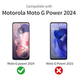 2 Pack Privacy Screen Protector for Motorola Moto G Power 5G 2024, 9H Hardness Double Shatterproof Anti-Spy Tempered Glass Film, Easy Installation,