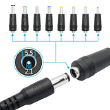 USB to DC Boost Converter Cable, USB 5V to DC 9V Boost Connector Cable, with 8 DC Connectors (6.0 x 4.0, 6.3 x 3.0, 5.5 x 2.5, 5.5 x 2.1, 5.5 x 1.7,