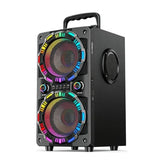 Bluetooth Speaker, Portable Wireless Speakers With Microphone, 60W Peak Loud Stereo Rich Bass, Lights, Remote, Fm Radio, Eq, Double Subwoofer Sound System, Speaker For Home Outdoor Party Gifts(1Mic)