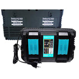 18V Dc18Rd Dual Charger Compatible With Chargers Dc18Rc Dc18Rf Dc18Sf Suitable For Makita Bl1860 Bl1850 Bl1840 Bl1830 Bl1815