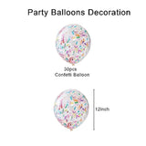 30Pcs Party Balloon Birthday Balloons Sprinkles Confetti Balloon Pack - Ice Cream Sprinkle Balloons With Bright Confetti Party Decoration, Wedding, Bridal, Proposal