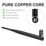 2Pcs 6Dbi Wifi Antenna 2.4Ghz 5Ghz 5.8Ghz Rp-Sma Male Bluetooth Antenna Audio Range For Usb Adapter Camera Video Surveillance Monitor Pc Computer Wifi Router Wireless Network Card