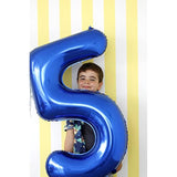 Number 5 Balloon 40 Inch For 5Th Birthday Decorations, 15 25 35 50 Big Navy Blue Numbers Balloons For Wedding Party Decor