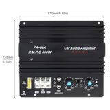 12V 600W Subwoofer Board Bass Module High Power Mono Channel Car Audio Amplifier Board, Powerful Bass Car Audio High Power Amplifier Amp Board