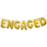 16 Inch Multicolored Engaged Af Balloon Letters Banner Engagement Party Decorations Supplies (13Pcs, Gold, Unisex-Adults)