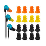 Silicone Ear Tips Replacement For Shure Se215 Pro Se425 Se535 Se846 Aonic4 Aonic5 Earphones, Triple Flange Earbuds Tips 8 Pairs (Black*4/Yellow*2/Orange*2)