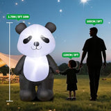 6 Feet Tall Inflatable Panda Decorations – Blow Up Outdoor Lawn Decor With Led Light, Cute Standing Panda Inflatable For