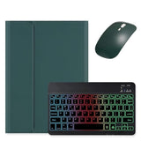 Backlit Keyboard For Ipad Pro 13 Inch (M4) 2024 Case With Mouse And Detachable Rgb Colorful Backlight Color Keyboard Case,Dark Green+Black