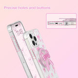 Magnetic Case For Iphone 16 Pro Max, 3D Pink Magnetic Stand Bowknot Phone Case, Cute Pink Clear Bow Aesthetic Design Soft Durable Tpu Transparent Protective Cover For Women Girls-03