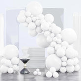 130Pcs White Latex Balloons Garland Arch Kit Different Sizes for Wedding Baby Shower Party
