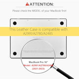 ICARER MacBook Pro 16 Case (2025-2021), Premium Leather Case for M4 M3 M2 M1 Pro/Max A3403 A3186 A2991 A2780 A2485, with Touch Bar & Touch ID Compatible for Apple MacBook Pro 16inch (Black)