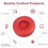 Replacement Earpads Ear Cushions Ear Cups Repair Parts Compatible With Beats By Dr Dre Pro/Detox Wireless Headphones Memory Foam Ear Pads (Red)