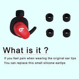 Anti Slip Silicone Ear Hook Tips For Beats Studio Buds Eartips For Beats Earbuds Replacement For Beats Cover Black 2 Pairs