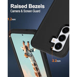 For Galaxy S25 Case, 3-Layer 16Ft Drop Protection, With Dustproof Port Cover, Full-Body Shockproof Heavy Duty Protective Phone Case For Samsung Galaxy S25, Black